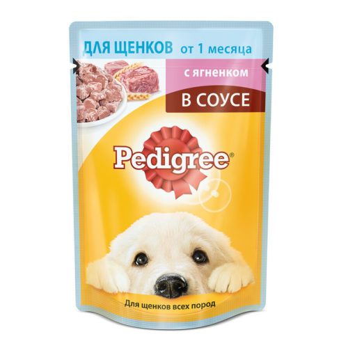 Корм для щенков Pedigree Ягненок конс. 85г