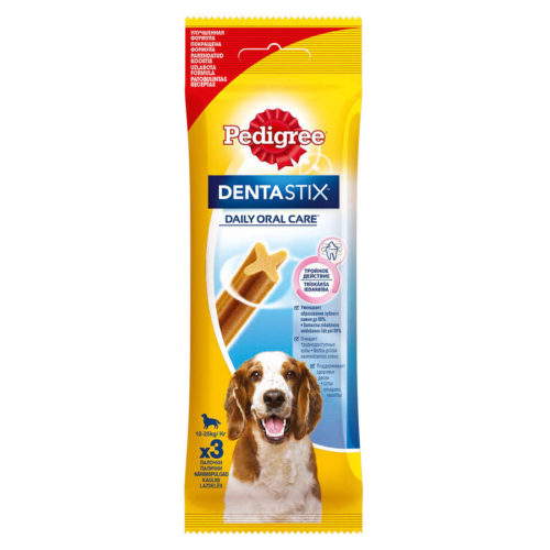 Лакомство для собак Pedigree Denta Stix для ухода за зубами для щенков и собак мелких пород 77г