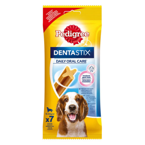 Лакомство для собак Pedigree Denta Stix для ухода за зубами для средних и крупных пород 180г