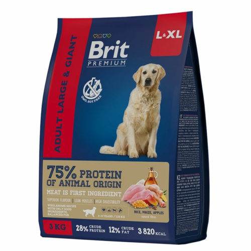 BRIT Premium Dog Adult Large and Giant Корм сух.курица д/собак крупных и гигант.пород 15кг