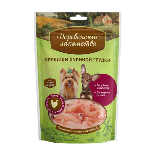 Деревенские лакомства Хрящики куриной грудки д/мини-пород