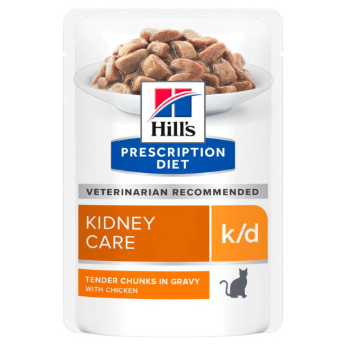 Hills Prescription Diet K/D Kidney care Корм влаж.диет.поддержание функции почек д/кошек пауч 85г