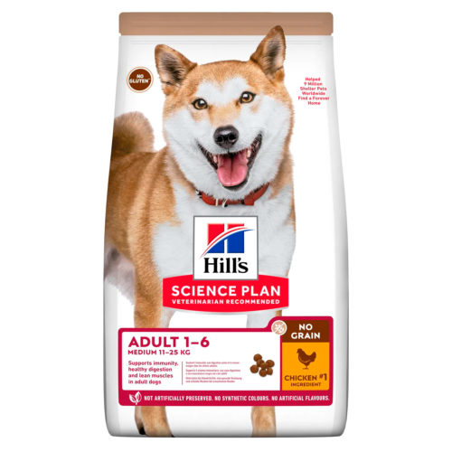 HILLS Science Plan Adult Medium No Grain Корм сух.курица/картофель д/собак средних пор.2