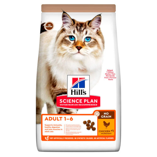 HILLS Science Plan Adult No Grain Корм сух.курица/картофель д/кошек 1