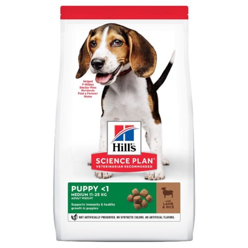 HILLS Science Plan Puppy Medium Lamb/Rise Корм сух.с ягн.и рисом д/щенков 800г