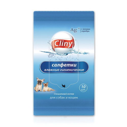 ЭКОПРОМ CLINY Влажные гигиенические салфетки д/кошек и собак 10шт/уп