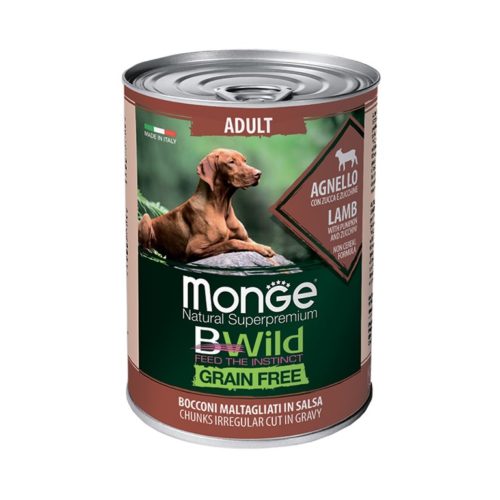 MONGE Dog BWild Grain Free Adult Корм влаж.ягненок