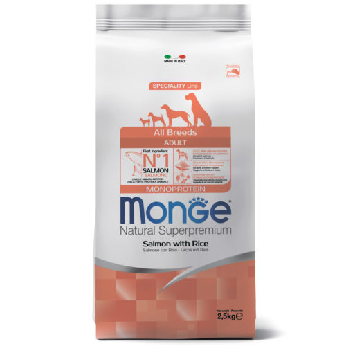 MONGE Dog Speciality Monoprotein All Breeds Adult Корм сух.лосось