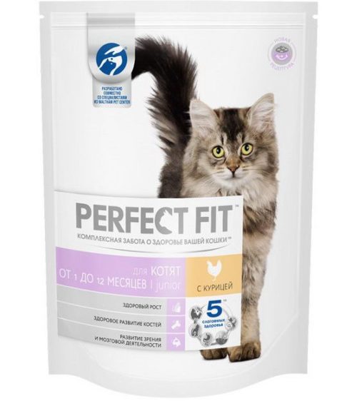 PERFECT FIT Junior Корм сух.с курицей д/котят 650г