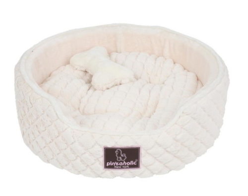 Pinkaholic ARCTIC BED Лежак круглый с косточкой д/собак бежевый 50*50*11см