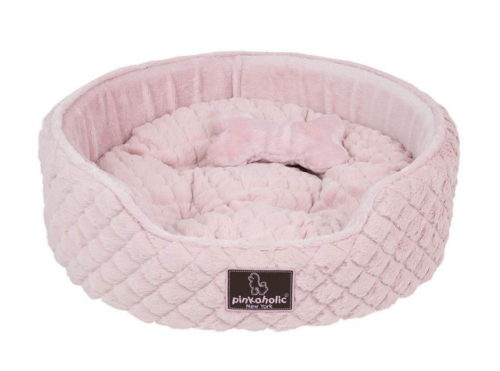 PINKAHOLIC ARCTIC BED Лежак круглый с косточкой д/собак розовый 50*50*11см