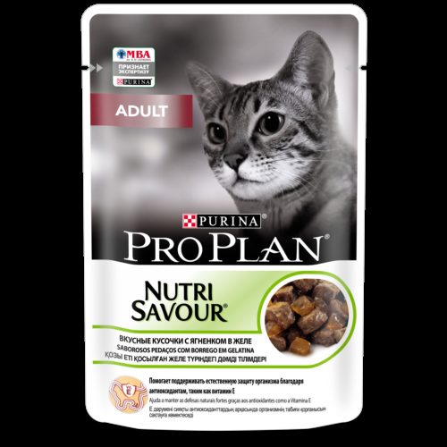 PRO PLAN Adult Корм влаж.ягненок в желе д/кошек пауч 85г