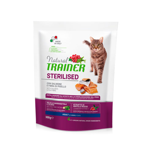 TRAINER Natural Adult Sterilised Корм сух.лосось д/стерил.кошек 1